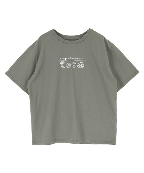 titivate（ティティベイト）の「はぴだんぶいロゴプリントTシャツ（Tシャツ/カットソー・レディース・オフホワイト/ライトパープル/ライトブラウン/チャコール・FREE）」の2枚目の写真