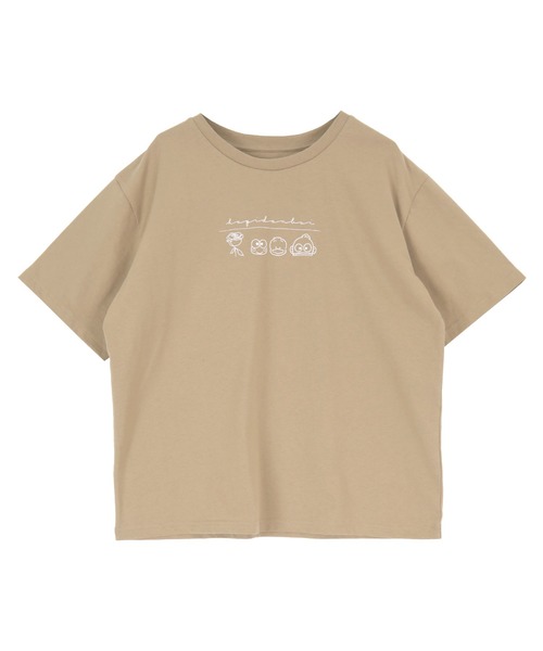 titivate（ティティベイト）の「はぴだんぶいロゴプリントTシャツ（Tシャツ/カットソー・レディース・オフホワイト/ライトパープル/ライトブラウン/チャコール・FREE）」の13枚目の写真