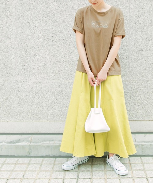 titivate（ティティベイト）の「はぴだんぶいロゴプリントTシャツ（Tシャツ/カットソー・レディース・オフホワイト/ライトパープル/ライトブラウン/チャコール・FREE）」の7枚目の写真