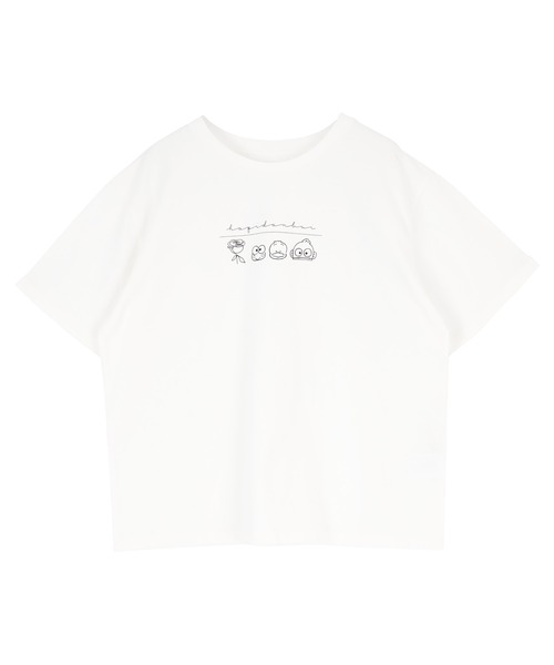 titivate（ティティベイト）の「はぴだんぶいロゴプリントTシャツ（Tシャツ/カットソー・レディース・オフホワイト/ライトパープル/ライトブラウン/チャコール・FREE）」の16枚目の写真