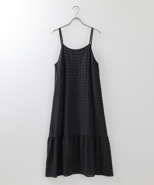 Honeys（ハニーズ）の「キャミワンピース（ワンピース・レディース・ブラック/ブラック×ホワイト/グリーン系その他/パープル系その他・S/M/L）」の7枚目の写真