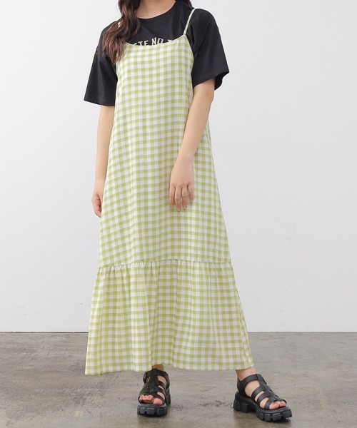 Honeys（ハニーズ）の「キャミワンピース（ワンピース・レディース・ブラック/ブラック×ホワイト/グリーン系その他/パープル系その他・S/M/L）」の18枚目の写真