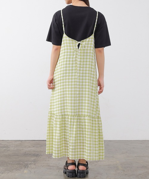 Honeys（ハニーズ）の「キャミワンピース（ワンピース・レディース・ブラック/ブラック×ホワイト/グリーン系その他/パープル系その他・S/M/L）」の19枚目の写真