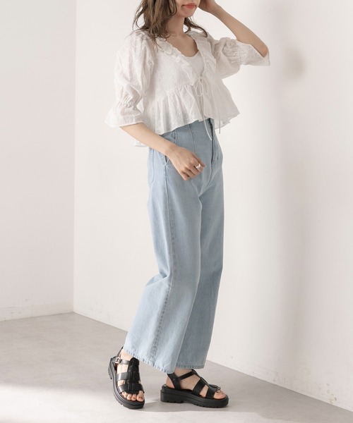 OLIVE des OLIVE（オリーブデオリーブ）の「フリルカーディガンブラウス（シャツ/ブラウス・レディース・ホワイト/オフホワイト/アイボリー・FREE）」の12枚目の写真