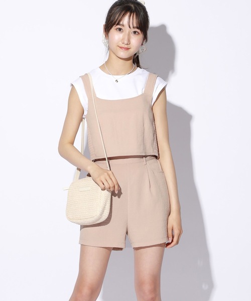 repipi armario（レピピ アルマリオ）の「☆セットアイテム☆リボンビスチェセットアップ＆Tシャツ（その他トップス・キッズ・ベージュ/サックスブルー/ブラック系その他/グリーン系その他/ライトグレー/ピンク/ライトベージュ・SMALL/MEDIUM/LARGE）」の4枚目の写真