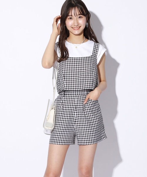 repipi armario（レピピ アルマリオ）の「☆セットアイテム☆リボンビスチェセットアップ＆Tシャツ（その他トップス・キッズ・ベージュ/サックスブルー/ブラック系その他/グリーン系その他/ライトグレー/ピンク/ライトベージュ・SMALL/MEDIUM/LARGE）」の2枚目の写真