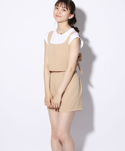 repipi armario（レピピ アルマリオ）の「☆セットアイテム☆リボンビスチェセットアップ＆Tシャツ（その他トップス・キッズ・ベージュ/サックスブルー/ブラック系その他/グリーン系その他/ライトグレー/ピンク/ライトベージュ・SMALL/MEDIUM/LARGE）」の9枚目の写真