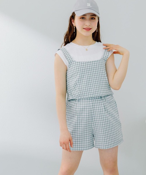 repipi armario（レピピ アルマリオ）の「☆セットアイテム☆リボンビスチェセットアップ＆Tシャツ（その他トップス・キッズ・ベージュ/サックスブルー/ブラック系その他/グリーン系その他/ライトグレー/ピンク/ライトベージュ・SMALL/MEDIUM/LARGE）」の14枚目の写真