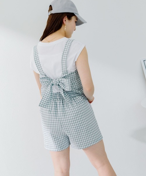 repipi armario（レピピ アルマリオ）の「☆セットアイテム☆リボンビスチェセットアップ＆Tシャツ（その他トップス・キッズ・ベージュ/サックスブルー/ブラック系その他/グリーン系その他/ライトグレー/ピンク/ライトベージュ・SMALL/MEDIUM/LARGE）」の15枚目の写真