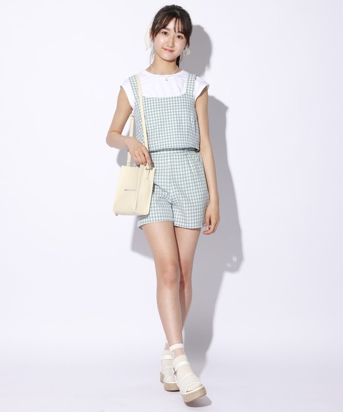 repipi armario（レピピ アルマリオ）の「☆セットアイテム☆リボンビスチェセットアップ＆Tシャツ（その他トップス・キッズ・ベージュ/サックスブルー/ブラック系その他/グリーン系その他/ライトグレー/ピンク/ライトベージュ・SMALL/MEDIUM/LARGE）」の16枚目の写真