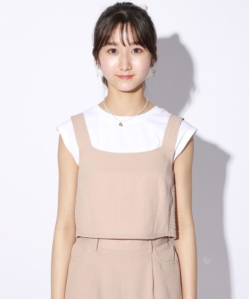 repipi armario（レピピ アルマリオ）の「☆セットアイテム☆リボンビスチェセットアップ＆Tシャツ（その他トップス・キッズ・ベージュ/サックスブルー/ブラック系その他/グリーン系その他/ライトグレー/ピンク/ライトベージュ・SMALL/MEDIUM/LARGE）」の20枚目の写真