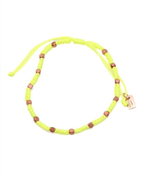 Lui's（ルイス）の「HAPPY CHOKAS LAB(ハッピー･チョーカーズ･ラボ) ブレス（ブレスレット・メンズ・ブラック/ホワイト/ネイビー/オレンジ/イエロー・FREE）」の5枚目の写真