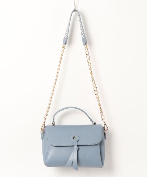 EDIT COLOGNE（エディットコロン）の「【美人百花4月号掲載商品】デザインステッチショルダーバッグ（ショルダーバッグ・レディース・ブルー/ブラック/オフホワイト・ﾌﾘ-）」の3枚目の写真