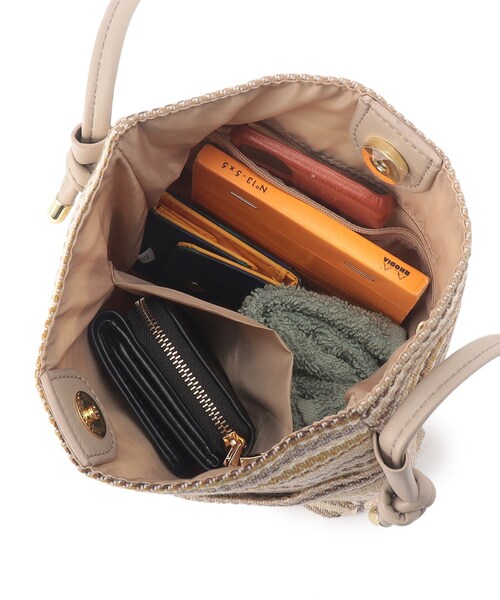 DRESKIP（ドレスキップ）の「◆ノットショルダーバッグ（ショルダーバッグ・レディース・シルバー/イエロー/アイボリー/アイボリー系2・00）」の14枚目の写真