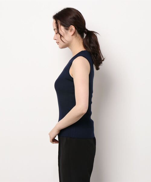 Cheek（チーク）の「ランダムリブノースリニット（ニット/セーター・レディース・イエロー/ネイビー/アイボリー/ブルー・MEDIUM）」の6枚目の写真