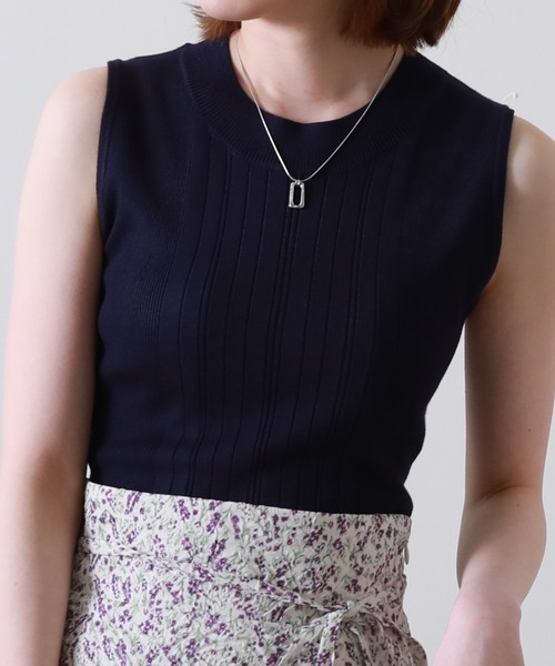 Cheek（チーク）の「ランダムリブノースリニット（ニット/セーター・レディース・イエロー/ネイビー/アイボリー/ブルー・MEDIUM）」の16枚目の写真