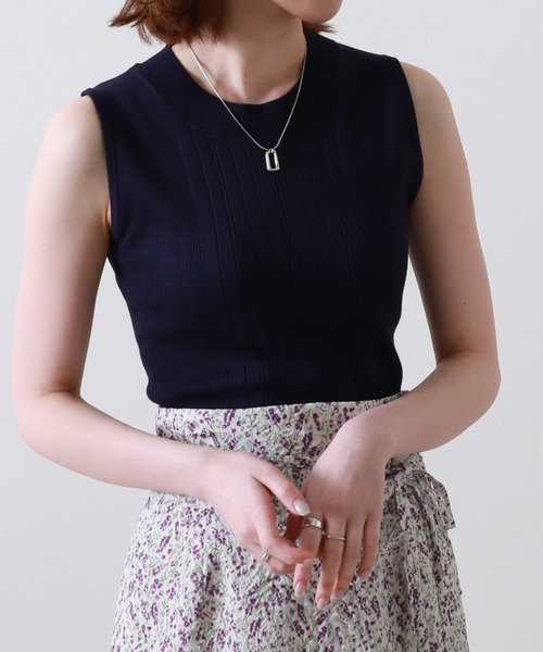 Cheek（チーク）の「ランダムリブノースリニット（ニット/セーター・レディース・イエロー/ネイビー/アイボリー/ブルー・MEDIUM）」の17枚目の写真