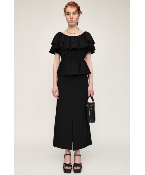 SLY(スライ)の「LIL-STRETCH BELTED SK Iライン スカート(スカート・レディース・ブラック/イエロー/マルチ・1/2/0)」の8枚目の写真