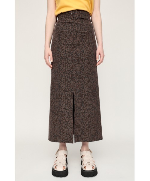 SLY(スライ)の「LIL-STRETCH BELTED SK Iライン スカート(スカート・レディース・ブラック/イエロー/マルチ・1/2/0)」の5枚目の写真