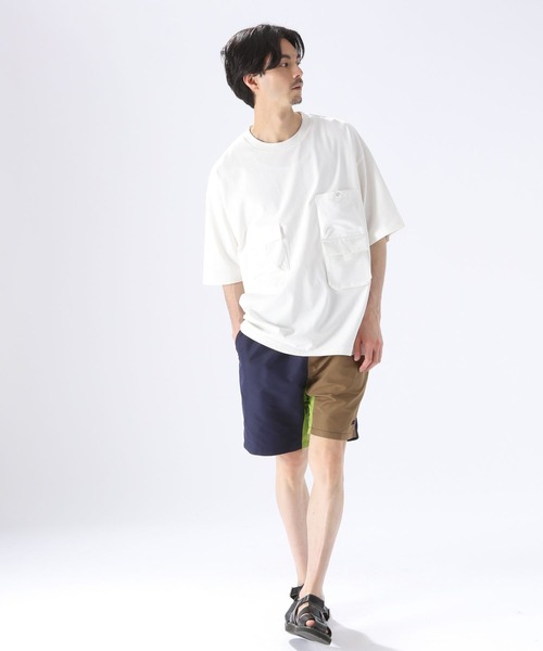 niko and...（ニコアンド）の「マルチポケットTシャツ（Tシャツ/カットソー・メンズ・ブラック/オフホワイト/ブルー・MEDIUM/LARGE）」の4枚目の写真