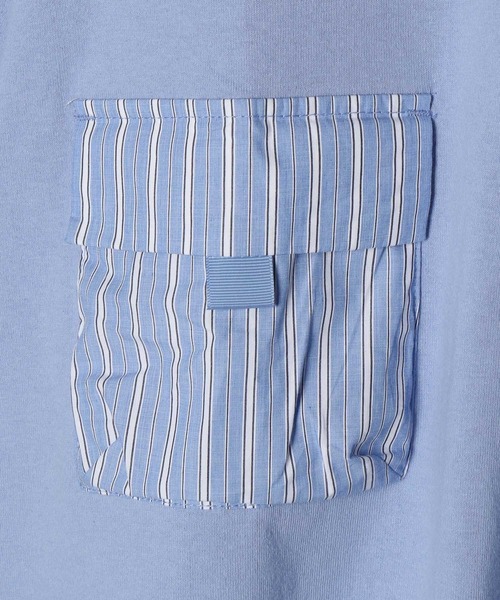 niko and...（ニコアンド）の「マルチポケットTシャツ（Tシャツ/カットソー・メンズ・ブラック/オフホワイト/ブルー・MEDIUM/LARGE）」の16枚目の写真