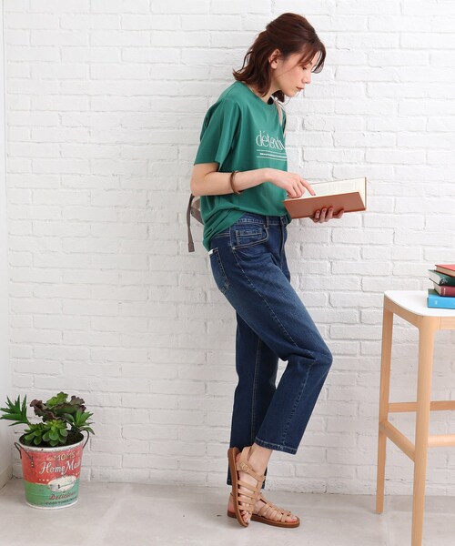 SHOO・LA・RUE(シューラルー)の「◆【S-L】シンプルロゴプリントTシャツ(Tシャツ/カットソー・レディース・ブラック/グリーン・01/02/03)」の14枚目の写真