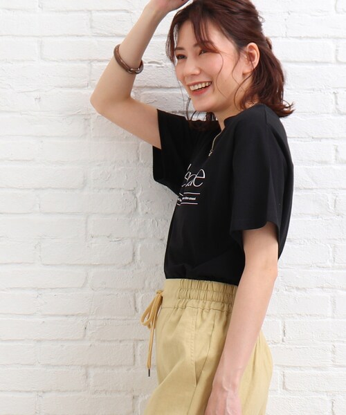 SHOO・LA・RUE(シューラルー)の「◆【S-L】シンプルロゴプリントTシャツ(Tシャツ/カットソー・レディース・ブラック/グリーン・01/02/03)」の19枚目の写真