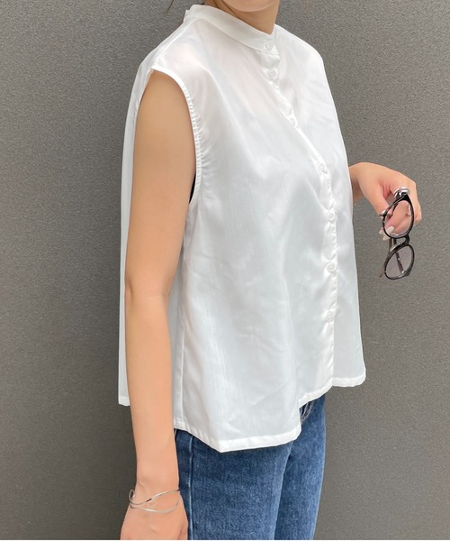 StyleSea(スタイルシー)の「ケープカラー付き前後2Wayブラウス(シャツ/ブラウス・レディース・ホワイト/ブラック・MEDIUM)」の13枚目の写真