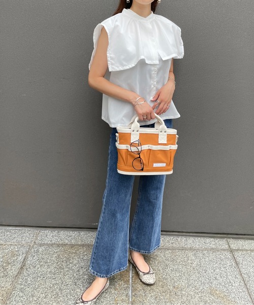 StyleSea(スタイルシー)の「ケープカラー付き前後2Wayブラウス(シャツ/ブラウス・レディース・ホワイト/ブラック・MEDIUM)」の8枚目の写真