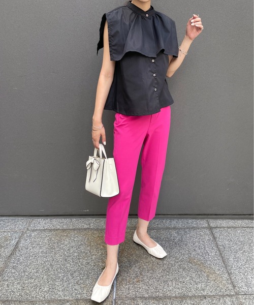 StyleSea(スタイルシー)の「ケープカラー付き前後2Wayブラウス(シャツ/ブラウス・レディース・ホワイト/ブラック・MEDIUM)」の18枚目の写真