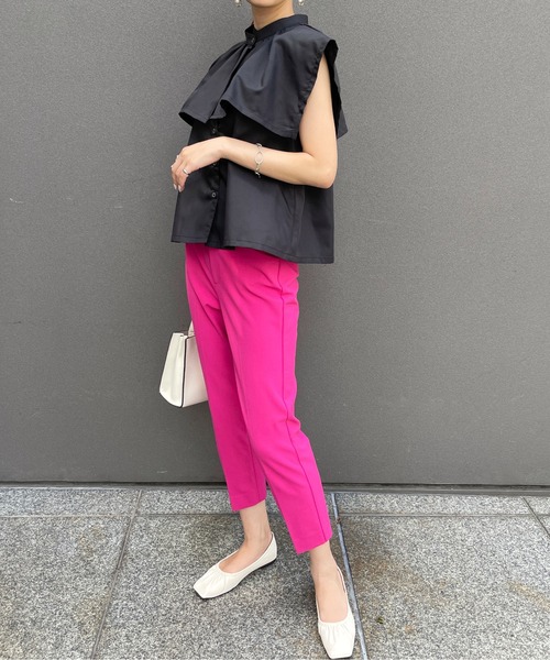 StyleSea(スタイルシー)の「ケープカラー付き前後2Wayブラウス(シャツ/ブラウス・レディース・ホワイト/ブラック・MEDIUM)」の19枚目の写真