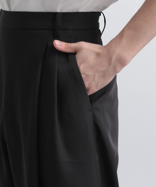 HARE(ハレ)の「ヘンソクタックワイドパンツ(HARE)(スラックス・メンズ・ブラック/トップグレー・SMALL/MEDIUM)」の6枚目の写真