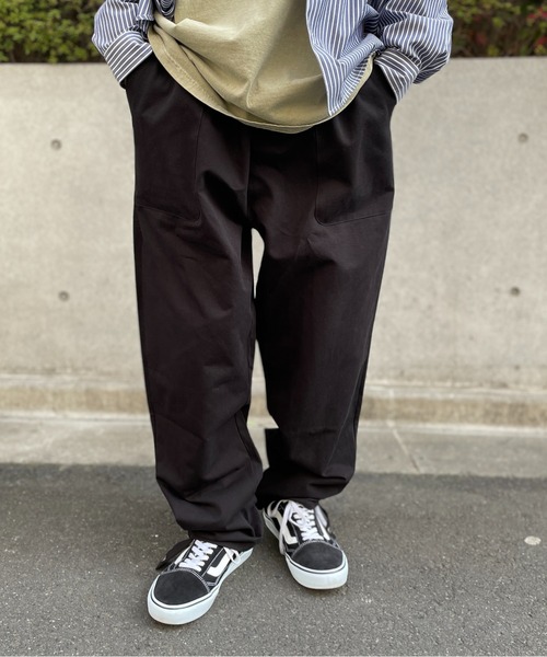 SETUP7（セットアップセブン）の「【SETUP7】ワイド裾上げベイカーパンツ KNF（その他パンツ・メンズ・ブラック/ベージュ/カーキ・4/3/5）」の7枚目の写真