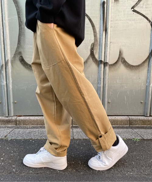 ベイカーパンツ セール】【SETUP7】ワイド裾上げベイカーパンツ KNF（その他