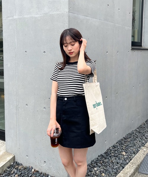 frunco（フランコ）の「ボーダーリブニットT（Tシャツ/カットソー・レディース・グリーン/レッド/ブラック・FREE）」の10枚目の写真