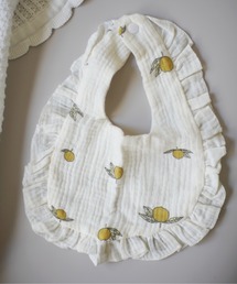 Port（ポート）の「【 hymy-ヒュミュ- 】フリル 無地 くま柄/レモン柄 スタイ ( baby )（スタイ/よだれかけ）」