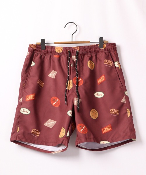 Seaing(シーング)の「SEAING 水陸両用 レトロ総柄プリントサーフパンツ(その他パンツ・メンズ・ボルドー・M/L)」の2枚目の写真