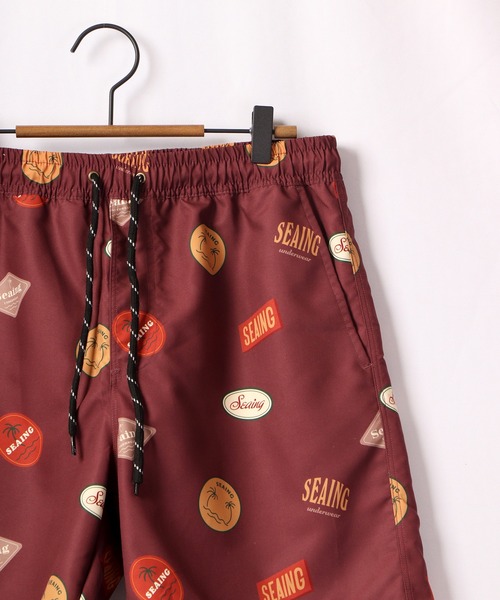 Seaing(シーング)の「SEAING 水陸両用 レトロ総柄プリントサーフパンツ(その他パンツ・メンズ・ボルドー・M/L)」の7枚目の写真