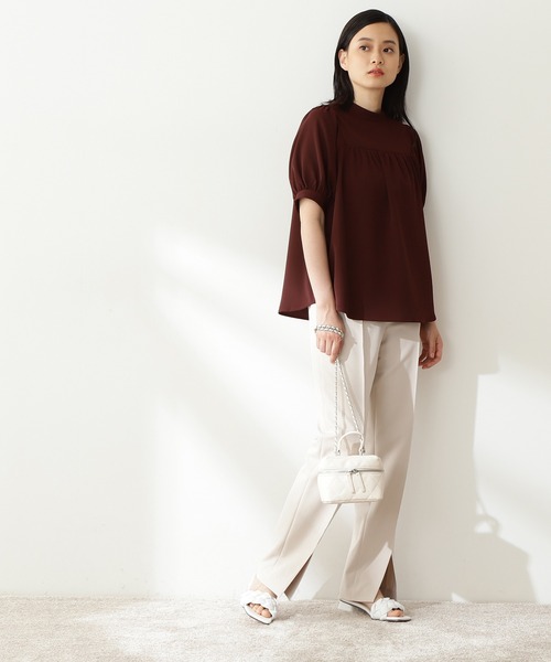 N.（N. Natural Beauty Basic）（エヌエヌナチュラルビューティーベーシック）の「【S Size Line】◆スリットテーパードパンツ（その他パンツ・レディース・ブラック/オフホワイト・SMALL/MEDIUM）」の9枚目の写真