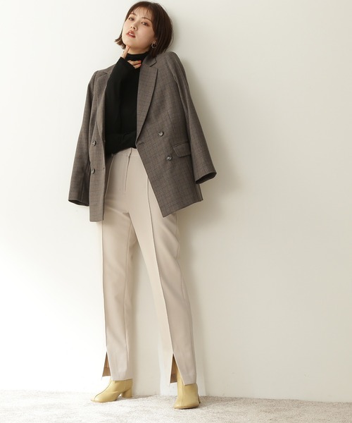 N.（N. Natural Beauty Basic）（エヌエヌナチュラルビューティーベーシック）の「【S Size Line】◆スリットテーパードパンツ（その他パンツ・レディース・ブラック/オフホワイト・SMALL/MEDIUM）」の15枚目の写真