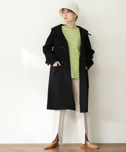 N.（N. Natural Beauty Basic）（エヌエヌナチュラルビューティーベーシック）の「【S Size Line】◆スリットテーパードパンツ（その他パンツ・レディース・ブラック/オフホワイト・SMALL/MEDIUM）」の5枚目の写真