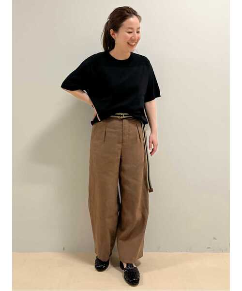 human woman（ヒューマンウーマン）の「麻混ワイドパンツ（その他パンツ・レディース・ベージュ系その他/ベージュ系その他2・SMALL/MEDIUM/LARGE/X-SMALL）」の22枚目の写真