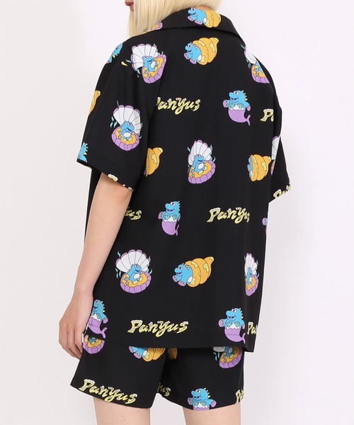 PUNYUS(プニュズ)の「DINO総柄オープンカラーシャツ(シャツ/ブラウス・レディース・ブラック/ライトパープル/グリーン・1/2/4/3)」の17枚目の写真