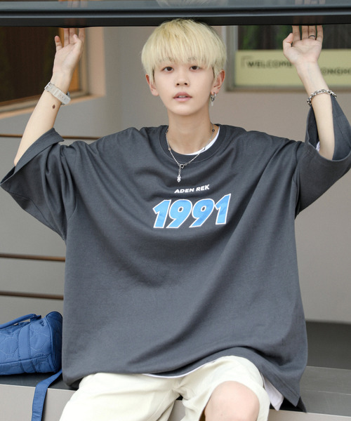 neos(ネオス)の「【neos -addictive design-】ビッグシルエット アメカジ 刺繍 プリント ハーフスリーブ Tシャツ(Tシャツ/カットソー・メンズ・ホワイト/チャコールグレー/レッド/グリーン・MEDIUM/LARGE)」の3枚目の写真