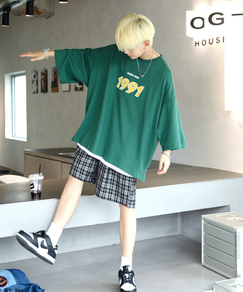 neos(ネオス)の「【neos -addictive design-】ビッグシルエット アメカジ 刺繍 プリント ハーフスリーブ Tシャツ(Tシャツ/カットソー・メンズ・ホワイト/チャコールグレー/レッド/グリーン・MEDIUM/LARGE)」の14枚目の写真