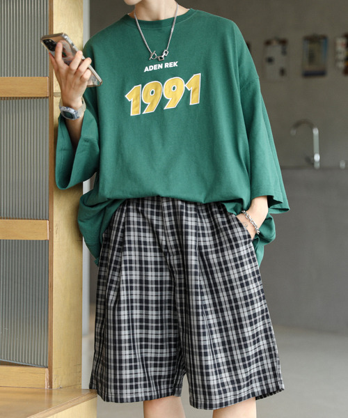 neos(ネオス)の「【neos -addictive design-】ビッグシルエット アメカジ 刺繍 プリント ハーフスリーブ Tシャツ(Tシャツ/カットソー・メンズ・ホワイト/チャコールグレー/レッド/グリーン・MEDIUM/LARGE)」の5枚目の写真