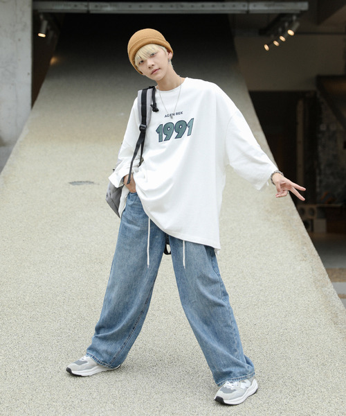 neos(ネオス)の「【neos -addictive design-】ビッグシルエット アメカジ 刺繍 プリント ハーフスリーブ Tシャツ(Tシャツ/カットソー・メンズ・ホワイト/チャコールグレー/レッド/グリーン・MEDIUM/LARGE)」の8枚目の写真