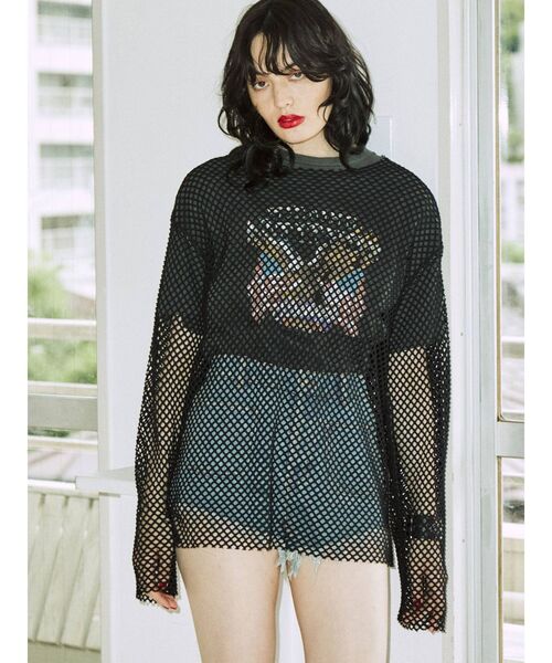 jouetie（ジュエティ）の「EAGLEロゴ BIG Tシャツ（Tシャツ/カットソー・レディース・オフホワイト/ブラック/パープル・MEDIUM）」の19枚目の写真