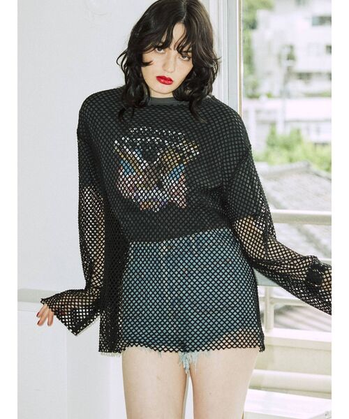 jouetie（ジュエティ）の「EAGLEロゴ BIG Tシャツ（Tシャツ/カットソー・レディース・オフホワイト/ブラック/パープル・MEDIUM）」の7枚目の写真