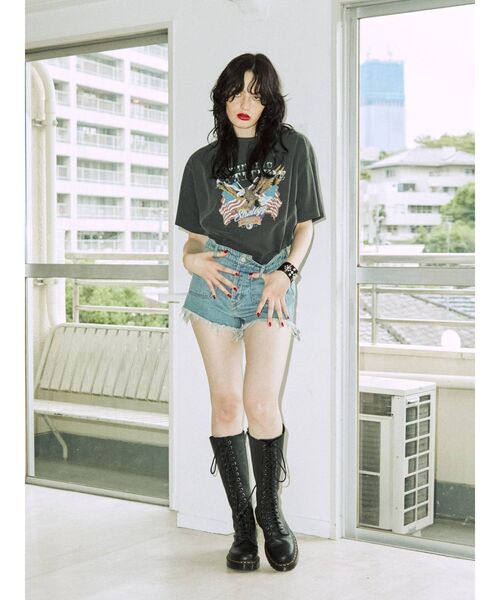 jouetie（ジュエティ）の「EAGLEロゴ BIG Tシャツ（Tシャツ/カットソー・レディース・オフホワイト/ブラック/パープル・MEDIUM）」の10枚目の写真